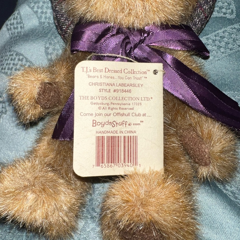 Boyds Bears Collection plush with Tags T.J.'s Best Dressed Collection 918446 7 - Picture 7 of 8